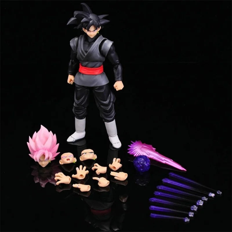 Hootanime: Black Goku 14 Cm Con Múltiples Accesorios