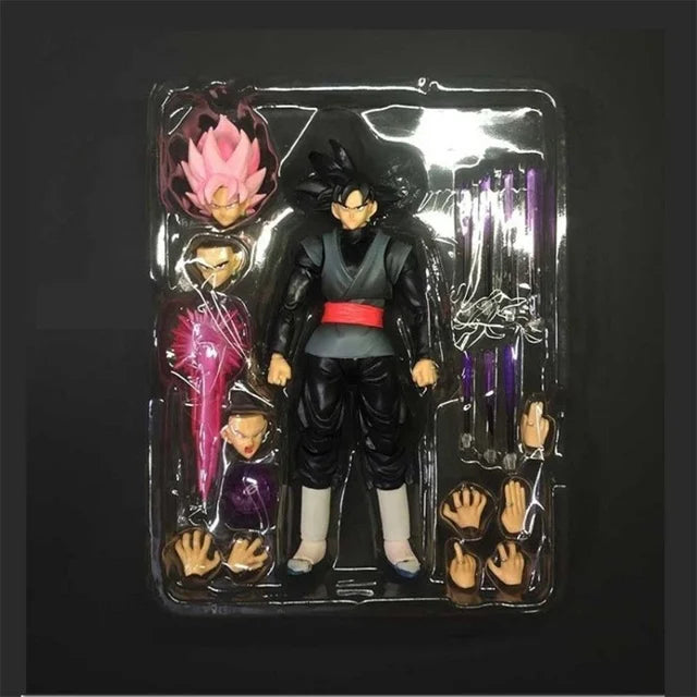 Hootanime: Black Goku 14 Cm Con Múltiples Accesorios